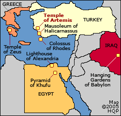 Temple of Artemis Map