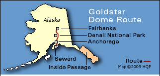 Goldstar Dome train ride Map