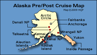 Pre/post Cruise Map