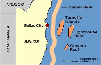 Belize Barrier Reef Map