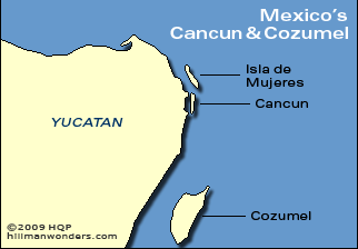 Mexico's Cancun & Cozumel Map