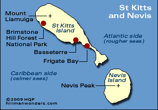 St Kitts & Nevis Map