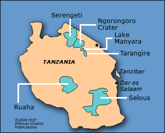 Tanzania Safaris Map
