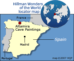 Altamira Cave Paintings Map
