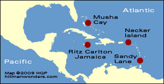 Best Caribbean Resorts Map