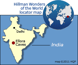 Ellora Caves Map