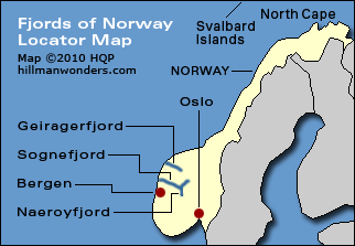 Fjords of Norway Map