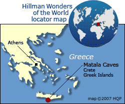 Matala Caves Map