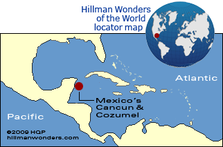 Mexico's Cancun & Cozumel Map