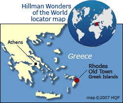 Rhodes Old Town Map