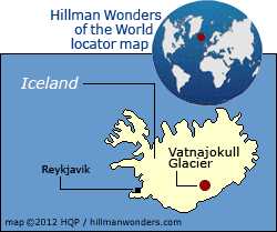 Vatnajokull Glacier Map