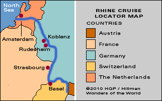Rhine River Cruise Map