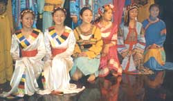 Folk dances and fashion shows